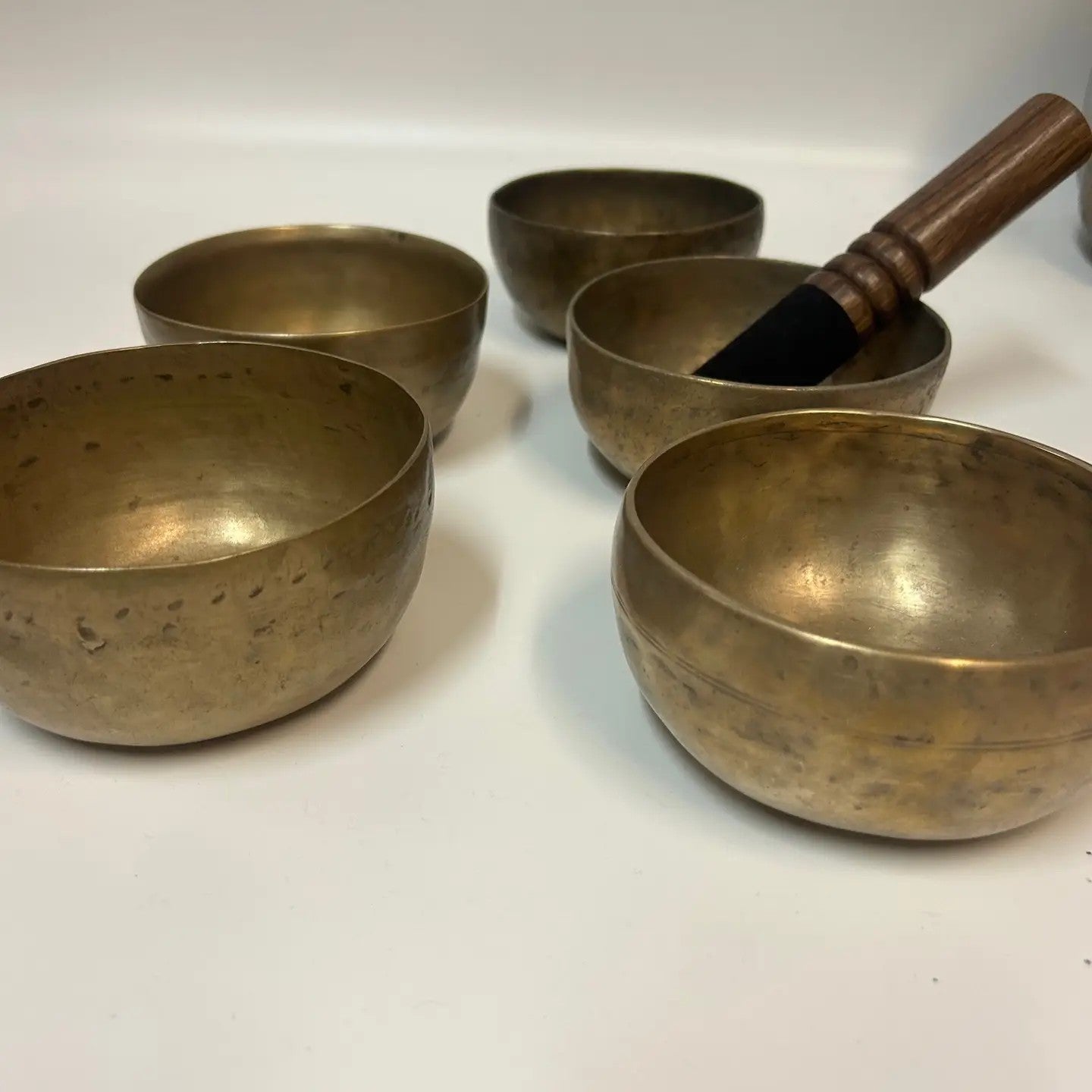 5 Piece Antique Healing Yoga Tibetan Singing Bowl