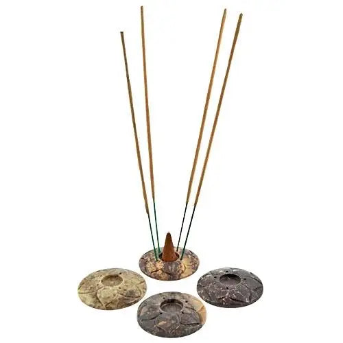 Soapstone Lotus Stick & Cone Incense Burner