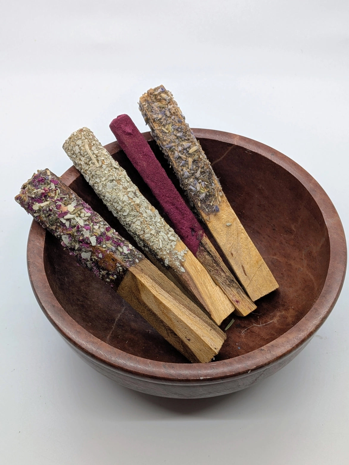 Peony, White Sage & Lavender Beeswax-Dipped Palo Santo
