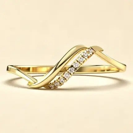 Chevron Wave Band Ring