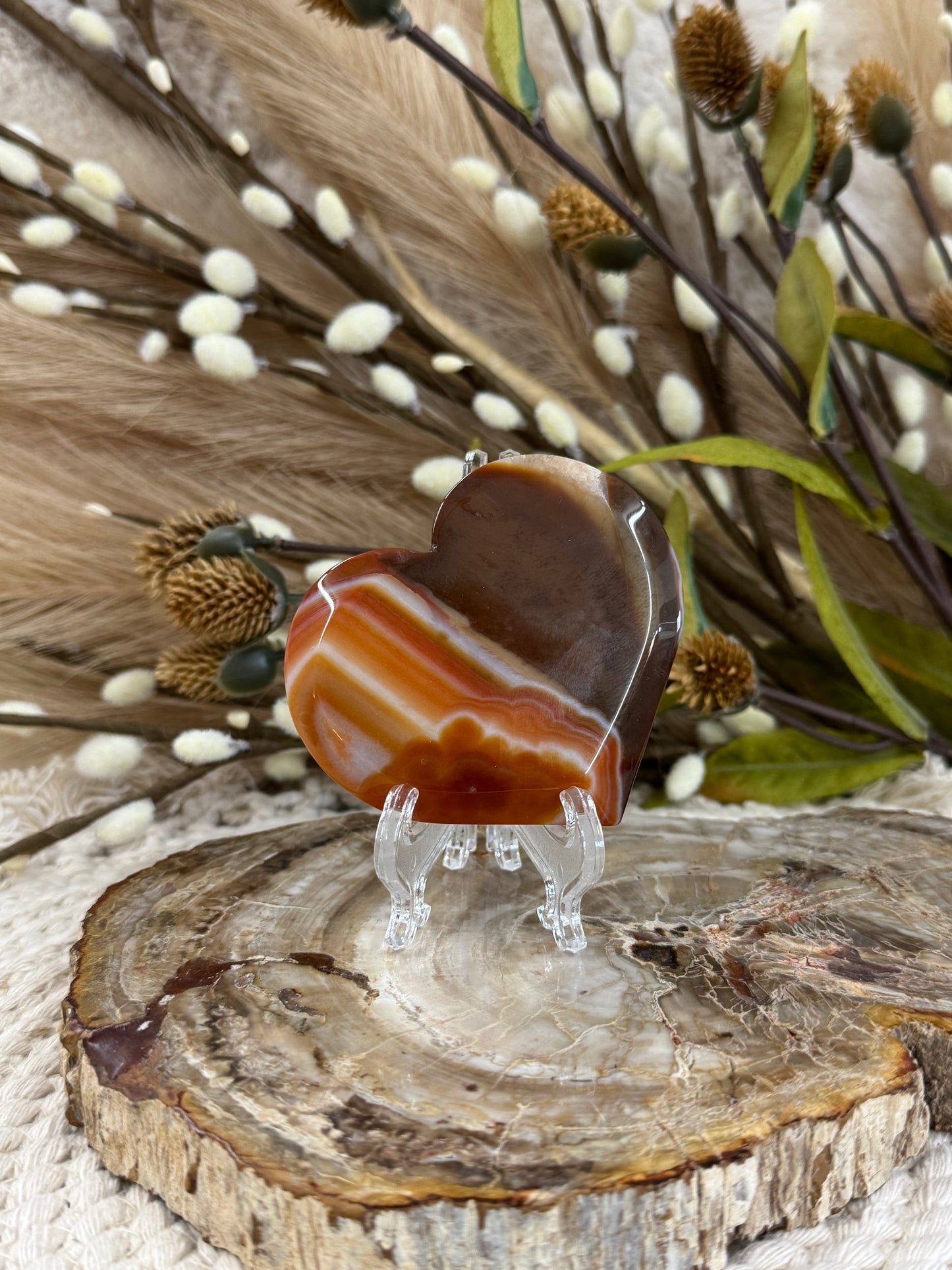 Carnelian Druzy Hearts
