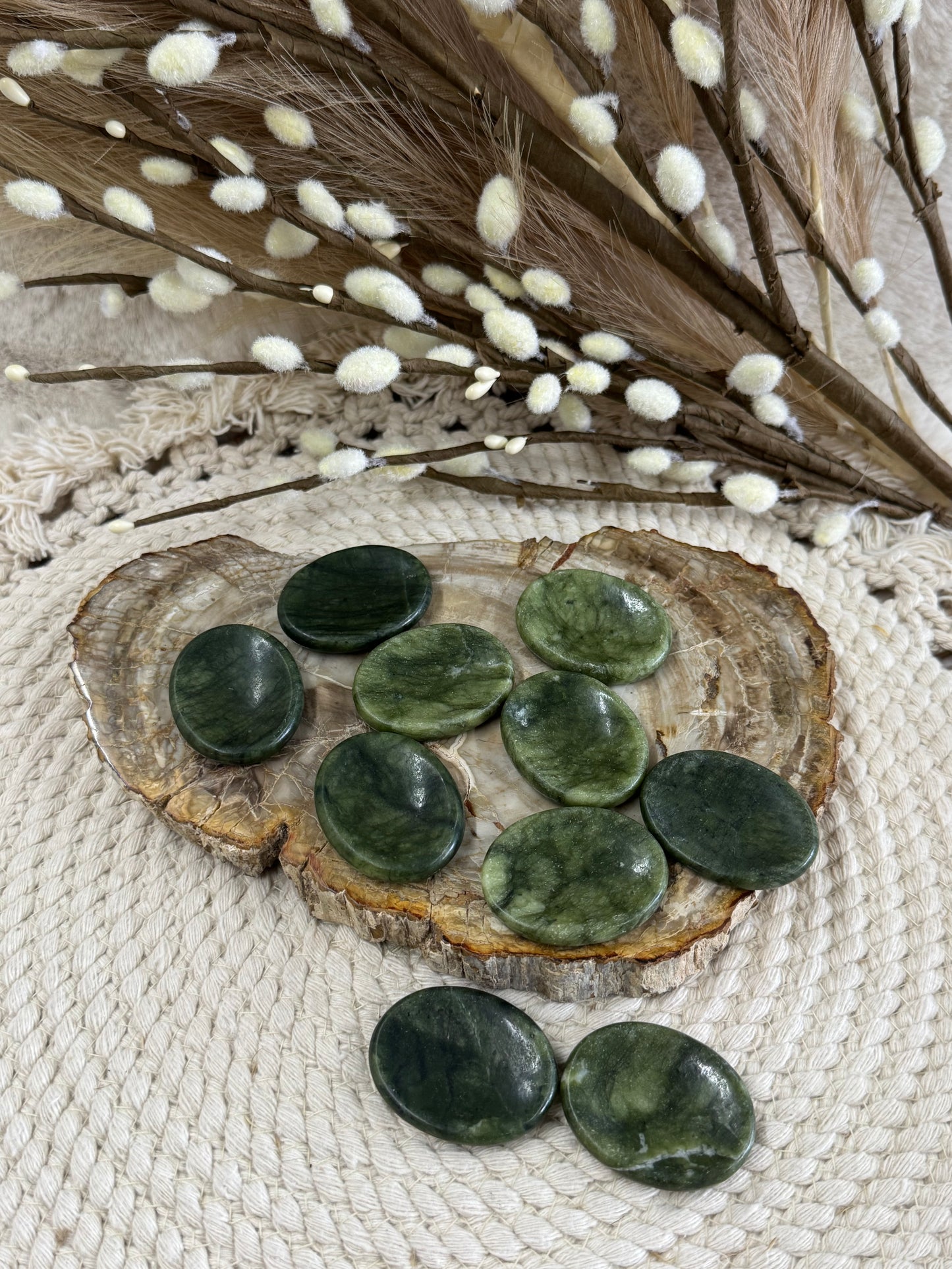 Green Jade Worry Stone