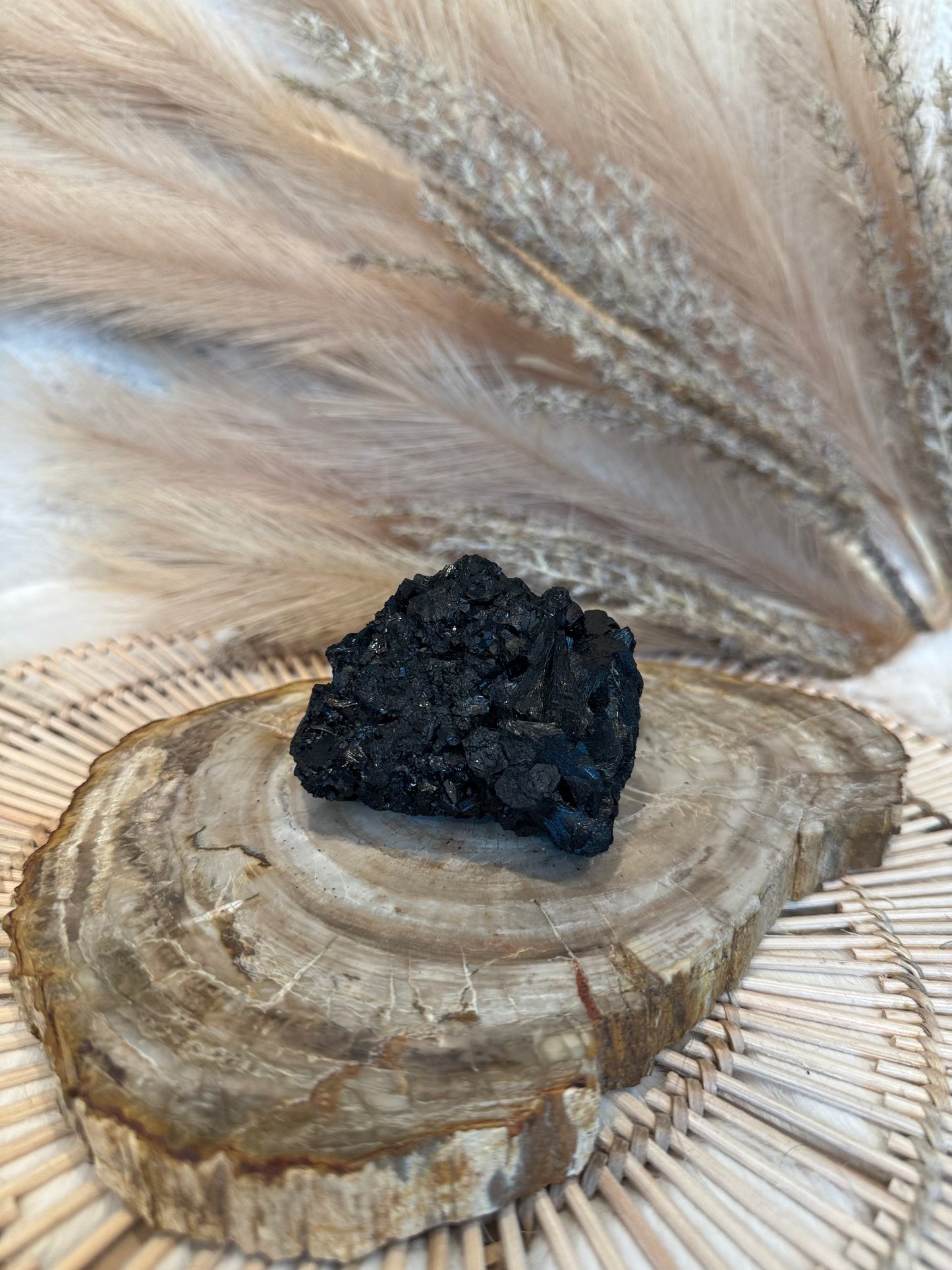 Black Tourmaline Cluster