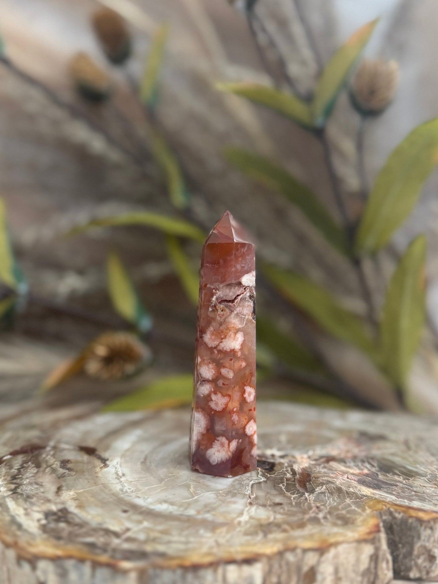 Carnelian Flower Agate