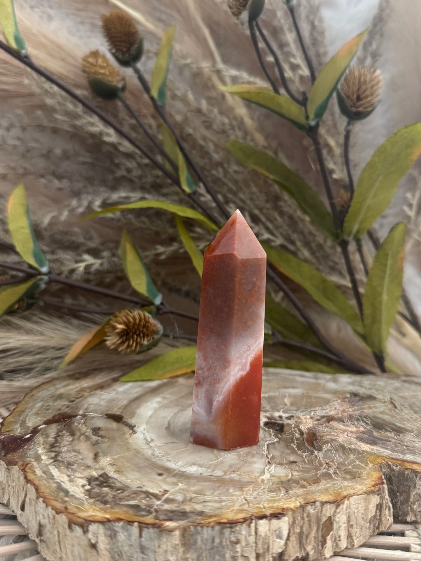 Carnelian Flower Agate