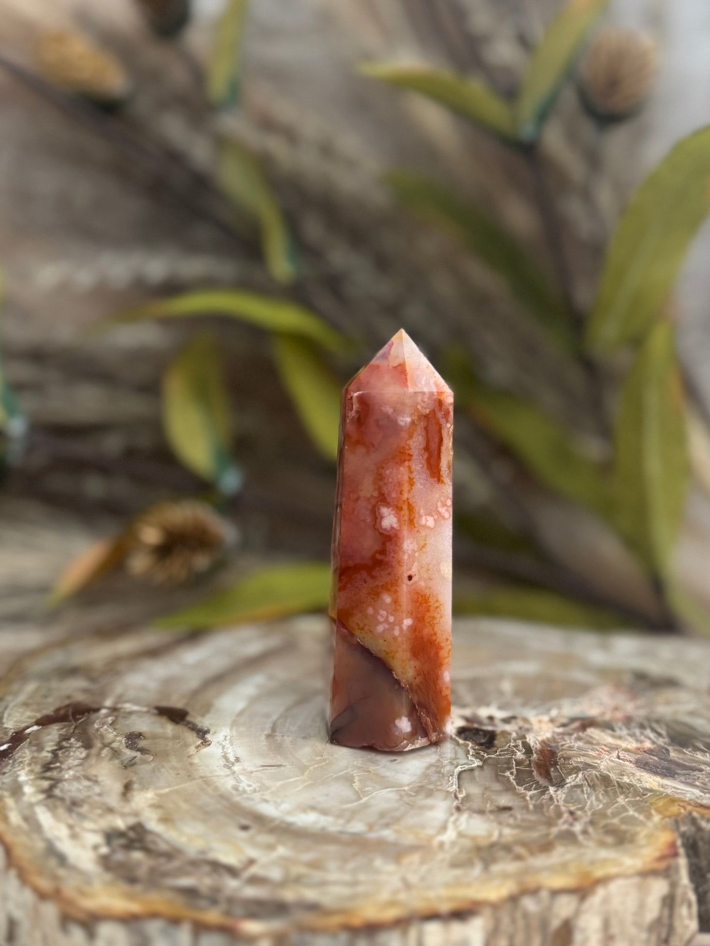 Carnelian Flower Agate