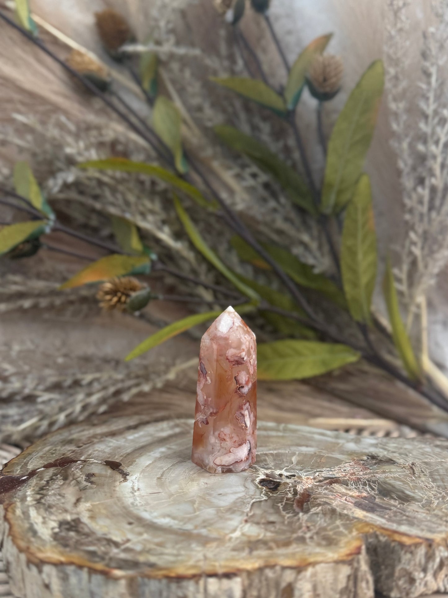 Carnelian Flower Agate