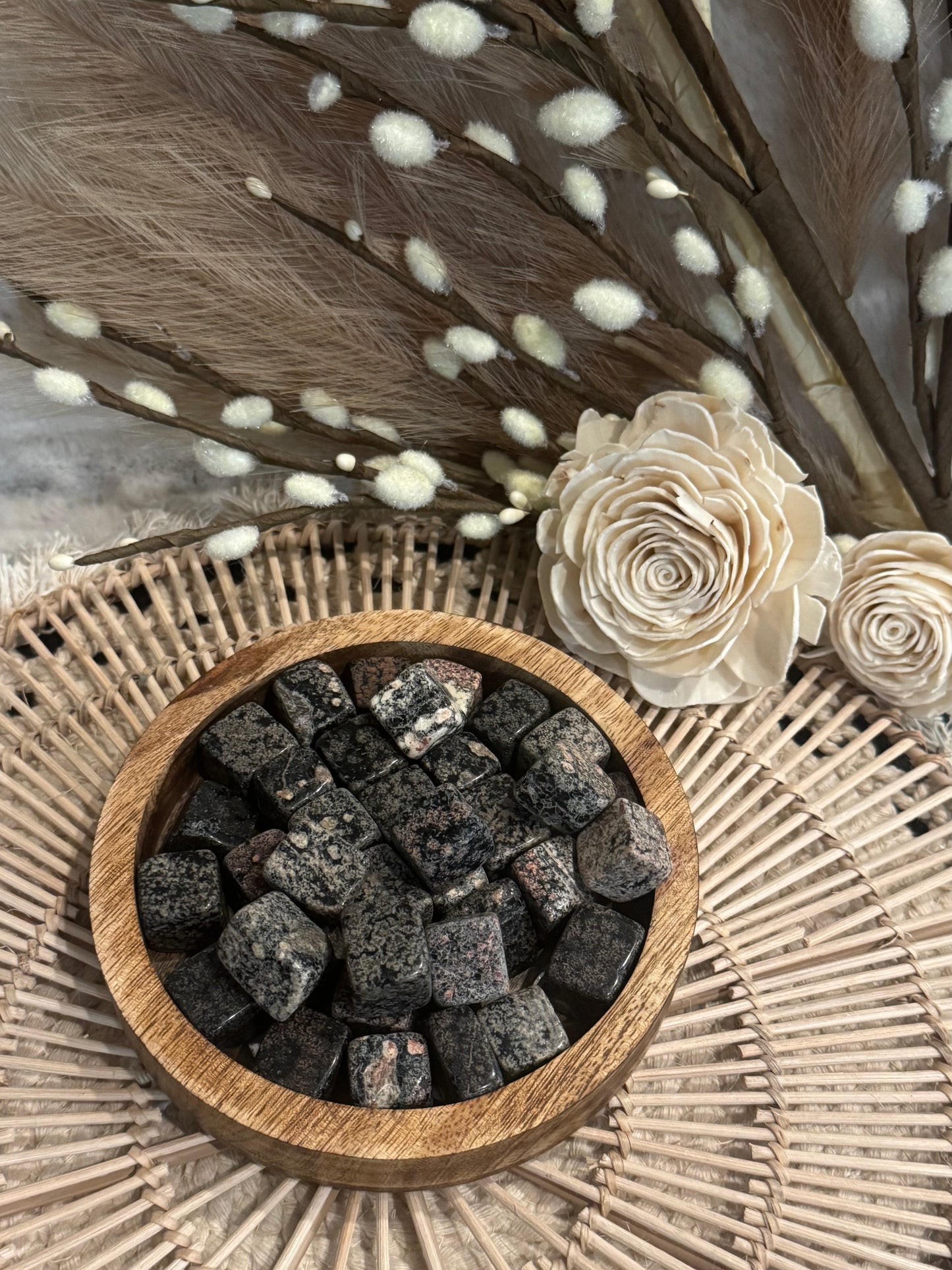 Pink & Black Leopardskin Jasper