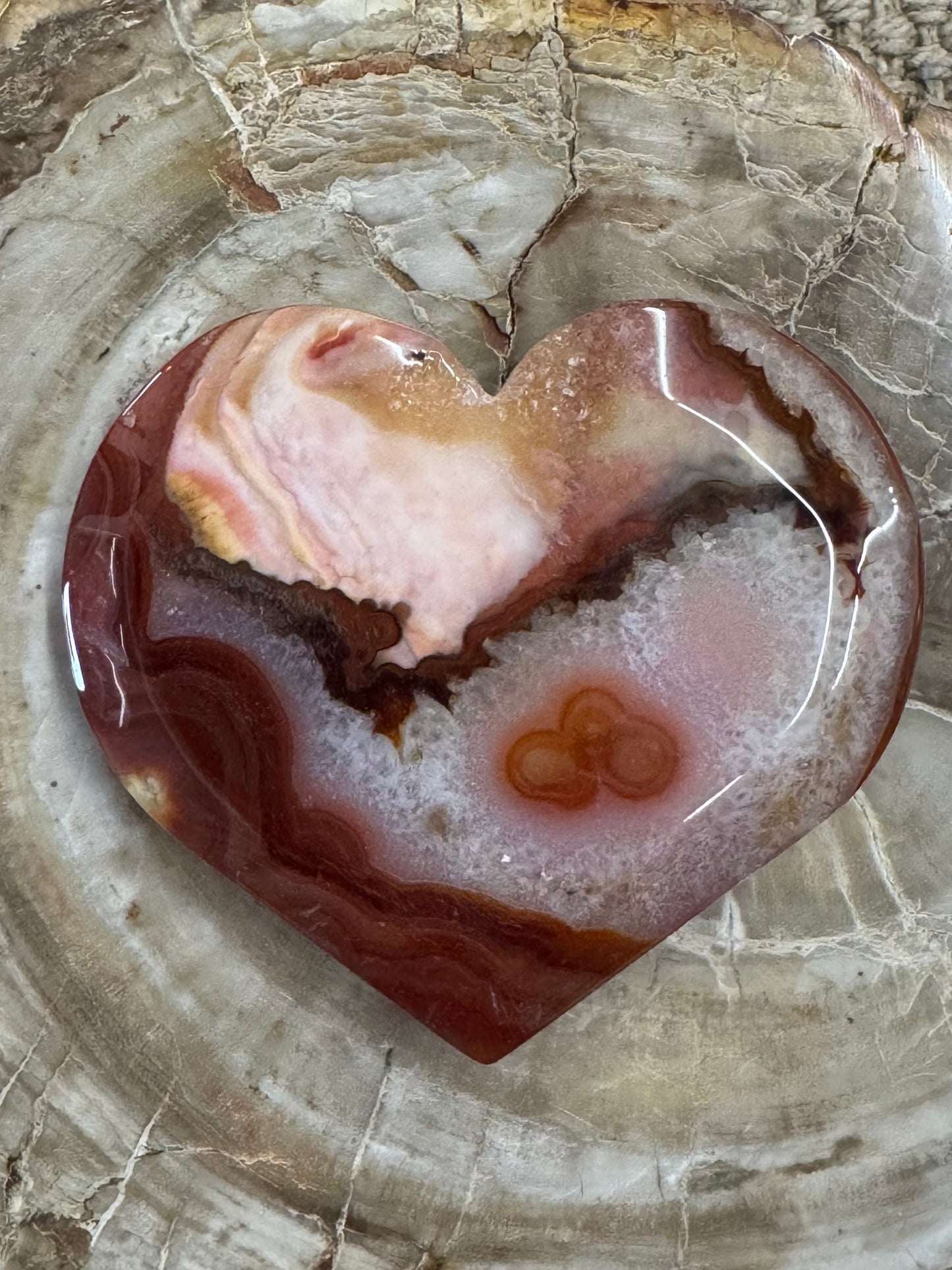 Carnelian Druzy Hearts