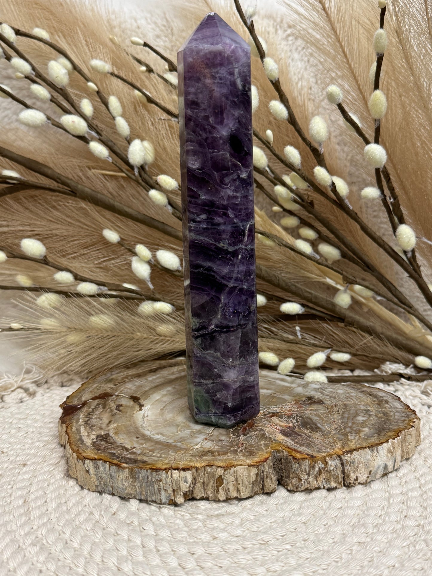 Rainbow Fluorite - Tower (Damaged)