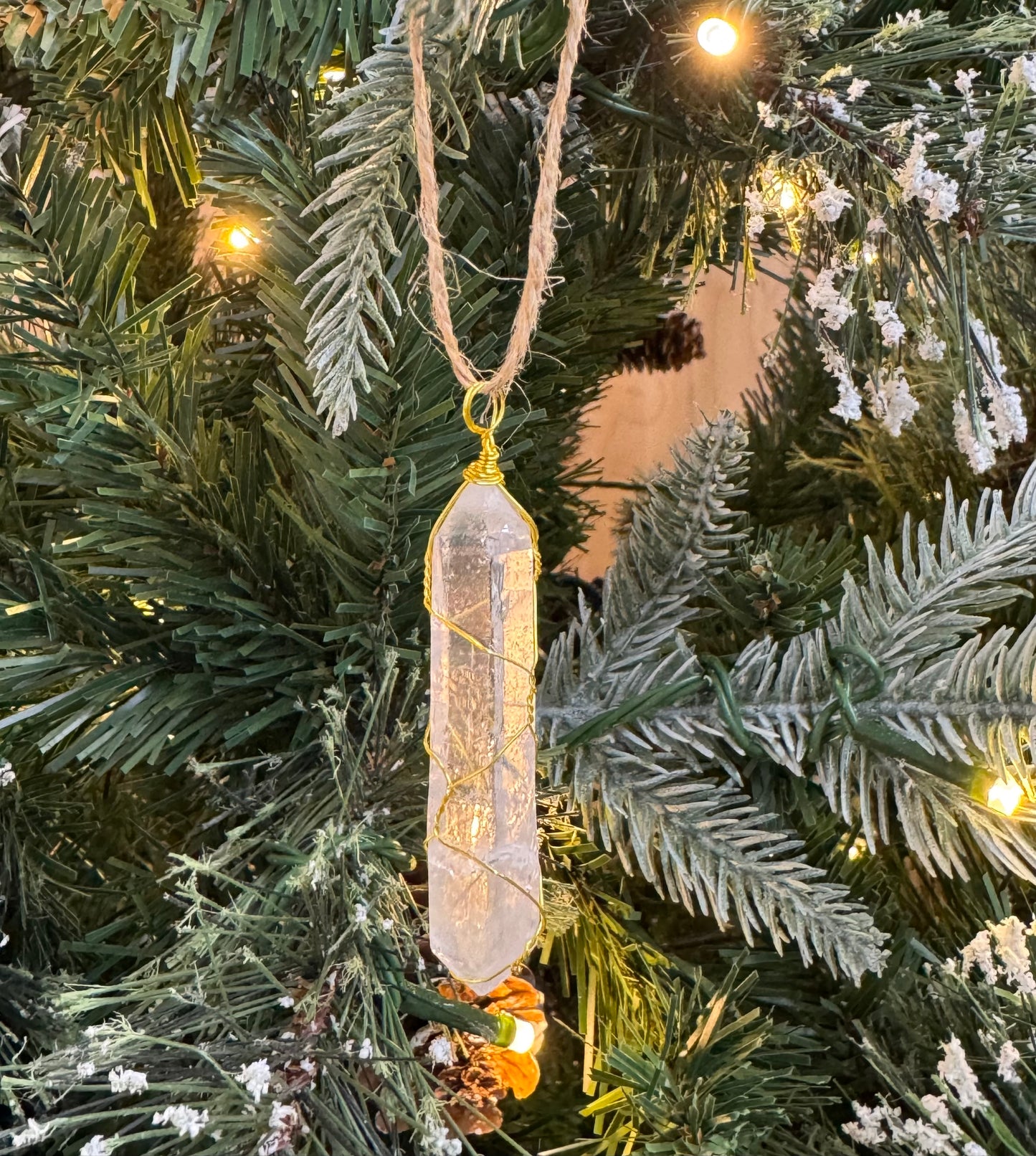 Natural Lemurian Quartz Wrapped Pendants