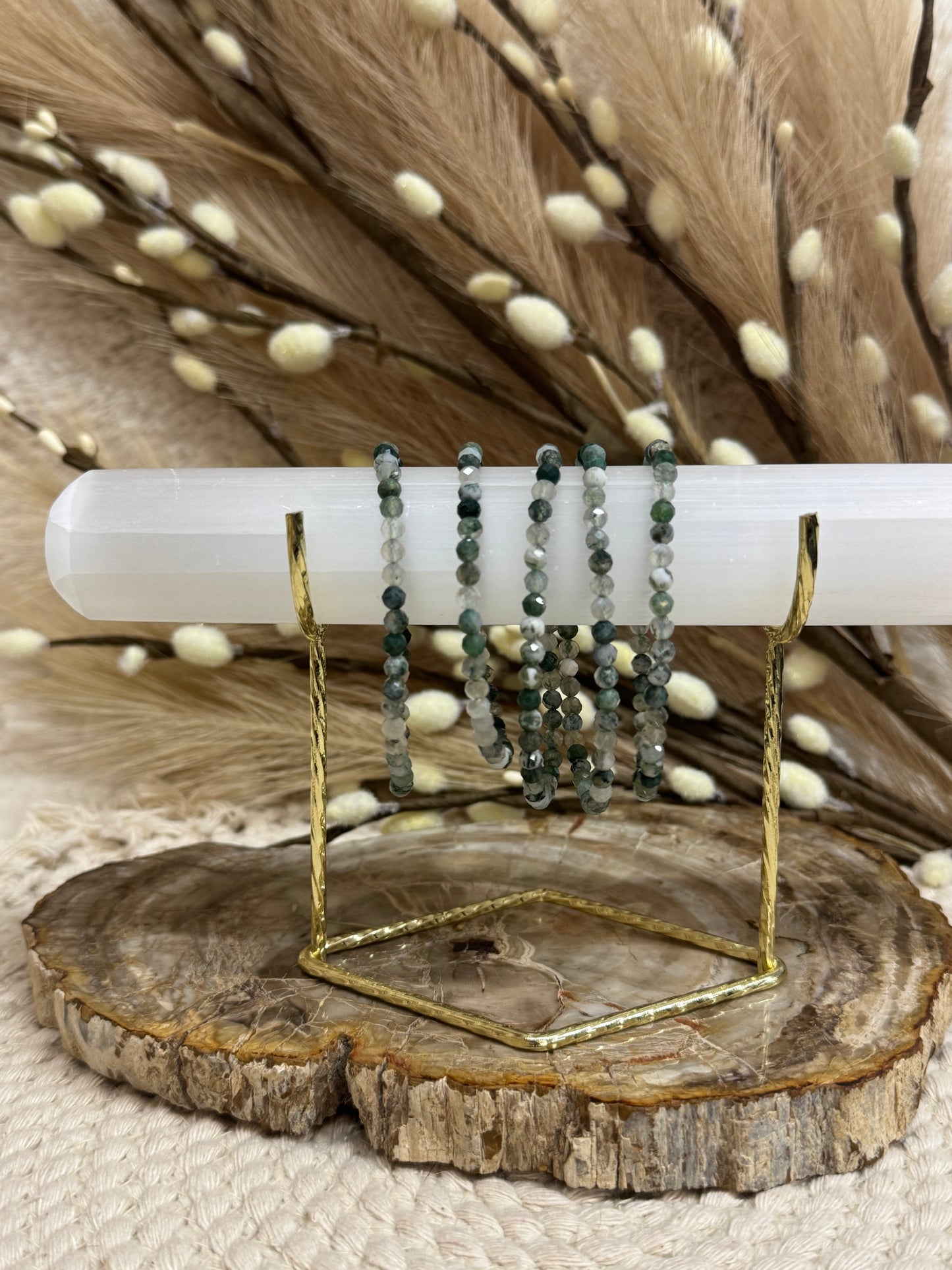 Moss Agate Bracelets
