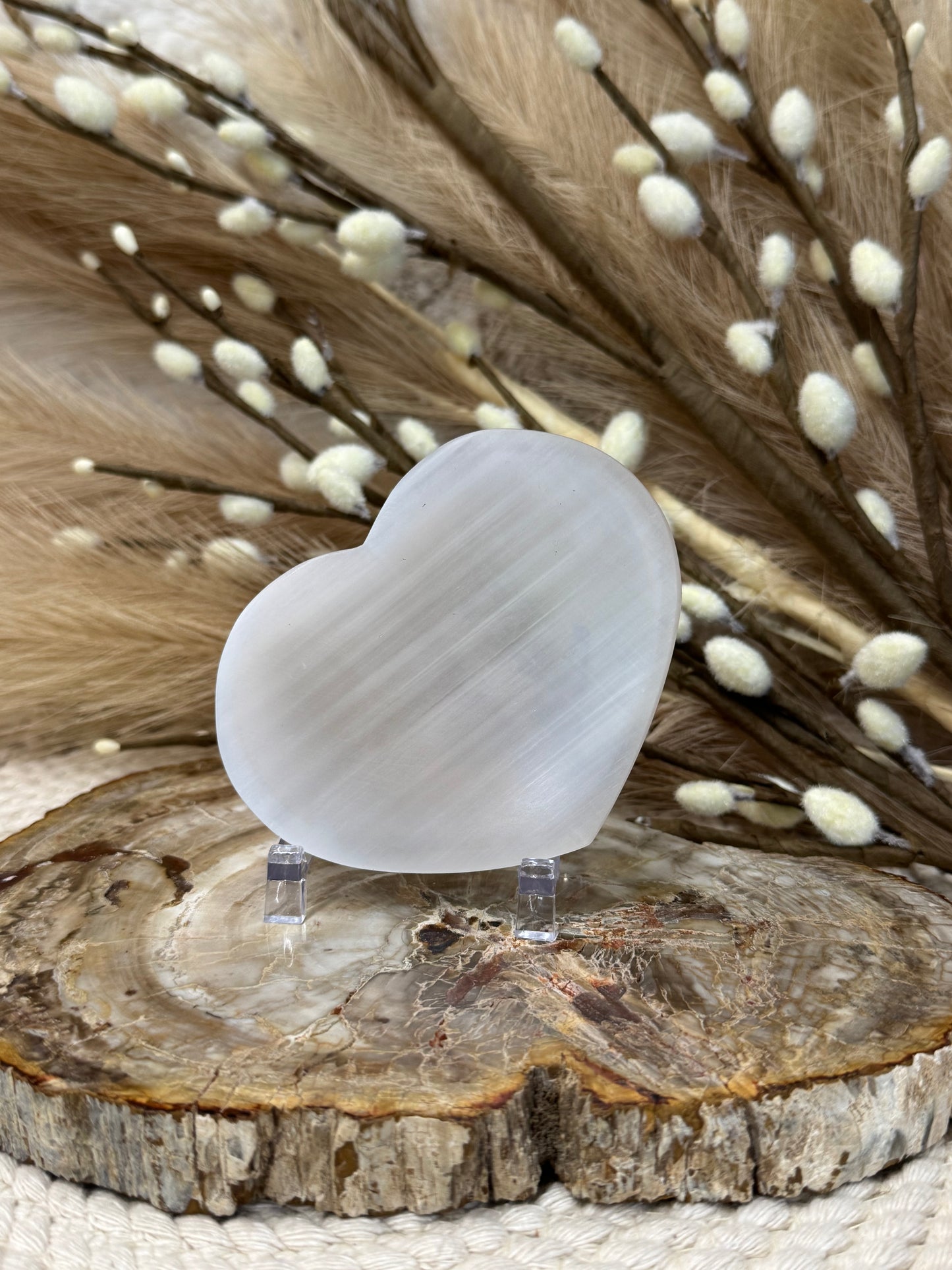 Natural Selenite - Satin Spar Heart Bowls