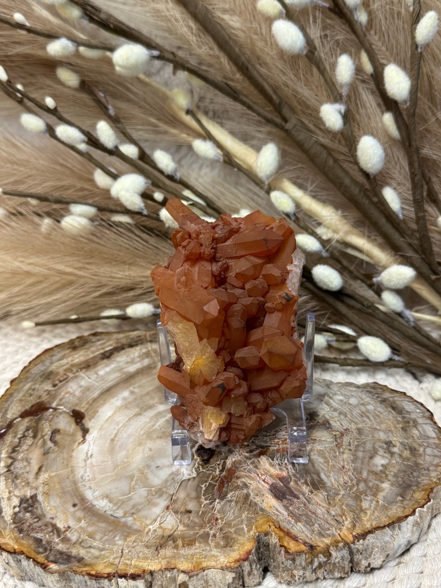 Tangerine Quartz - Cluster