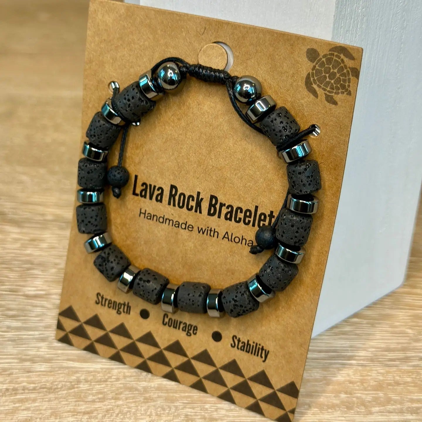 Lava Rock & Hematite Bracelet