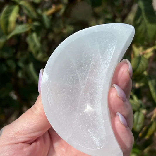 Selenite Moon Dish