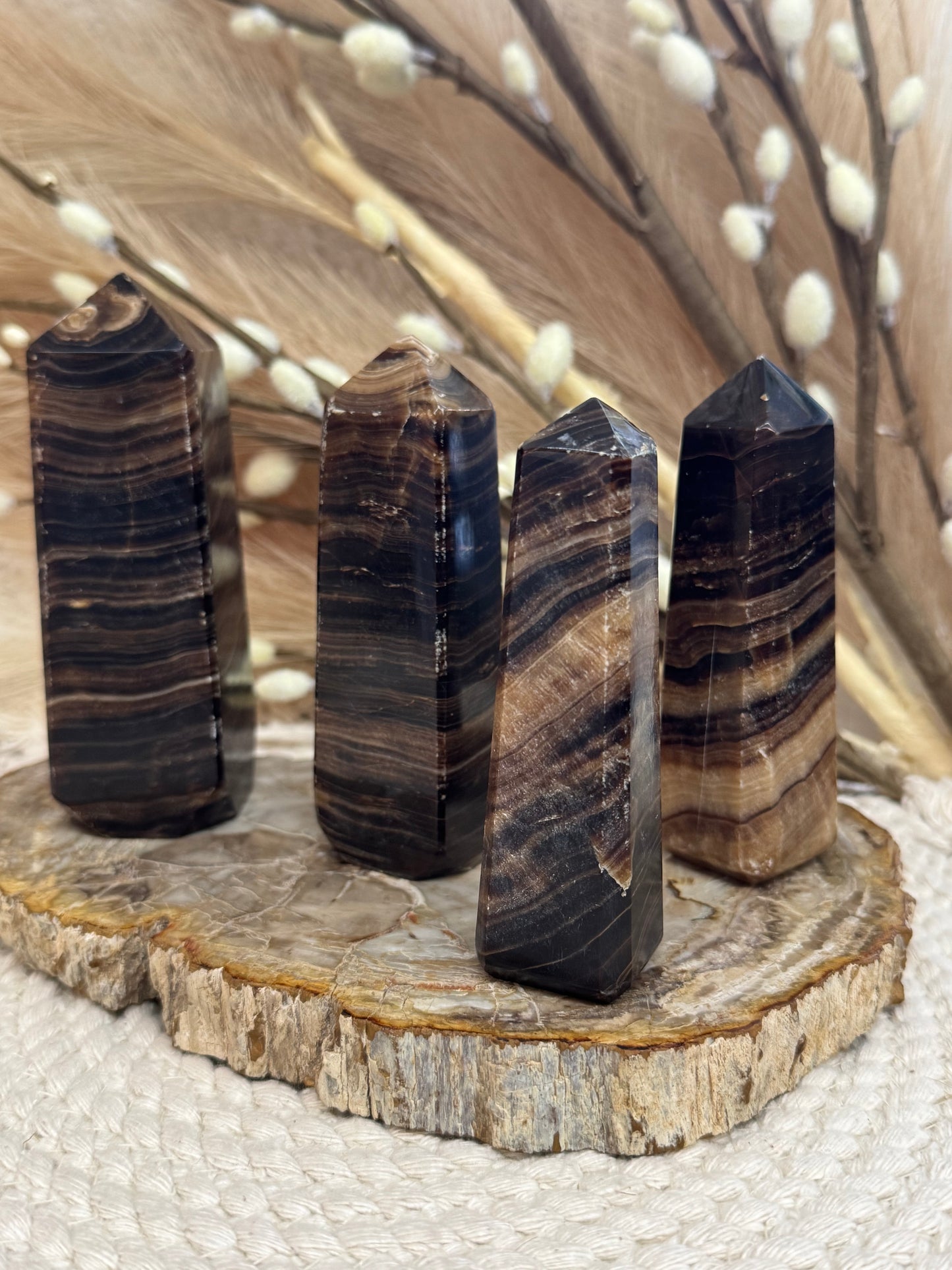 Chocolate Calcite - Towers