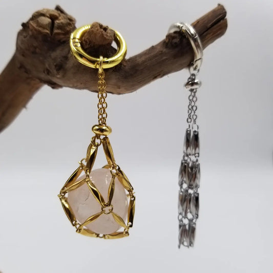 Macramé Cage Keychain