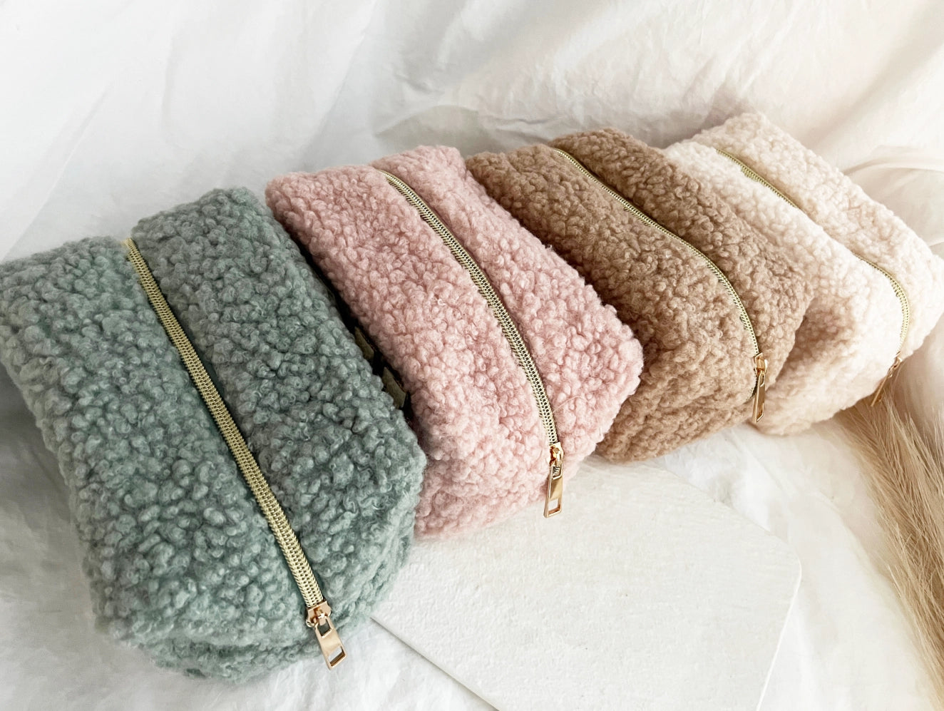 Teddy Bear Fabric Makeup Bag