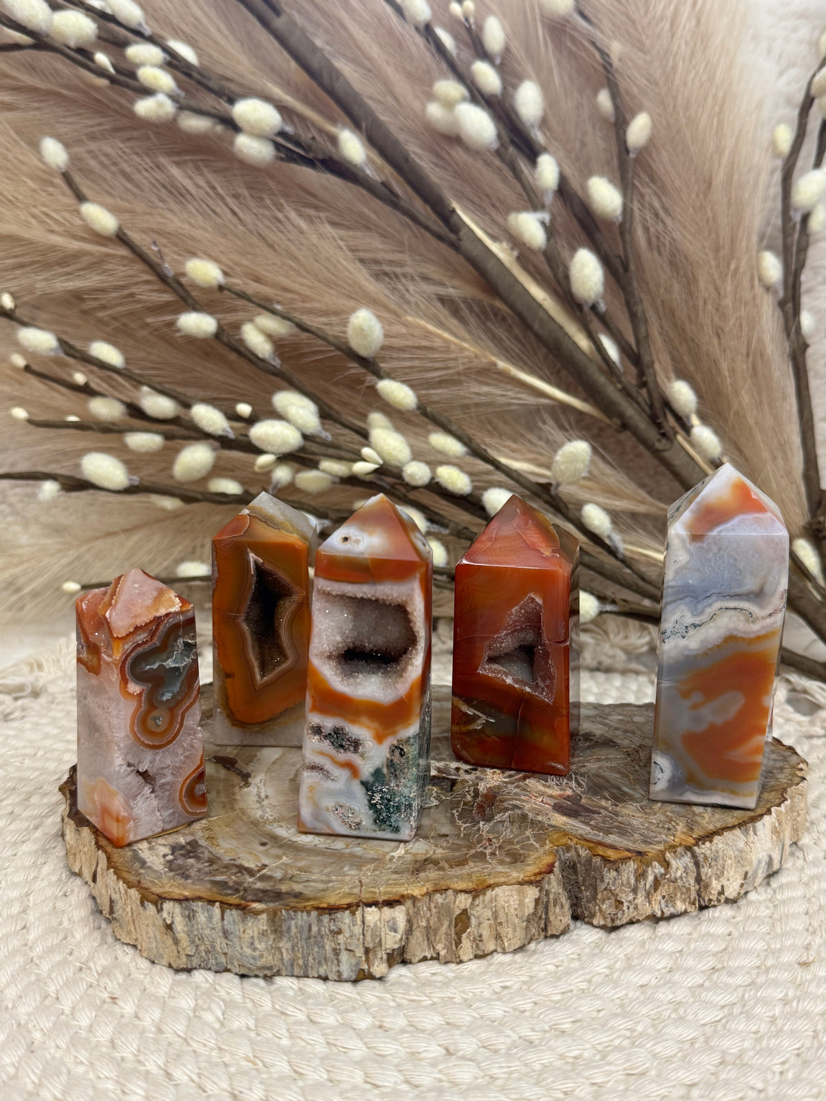 Carnelian Druzy Tower