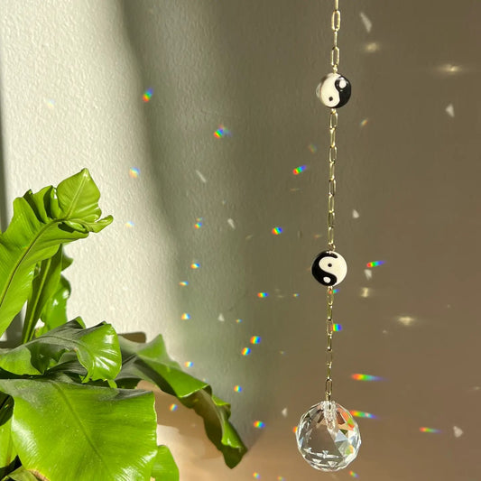 Yin Yang Ceramic Suncatcher