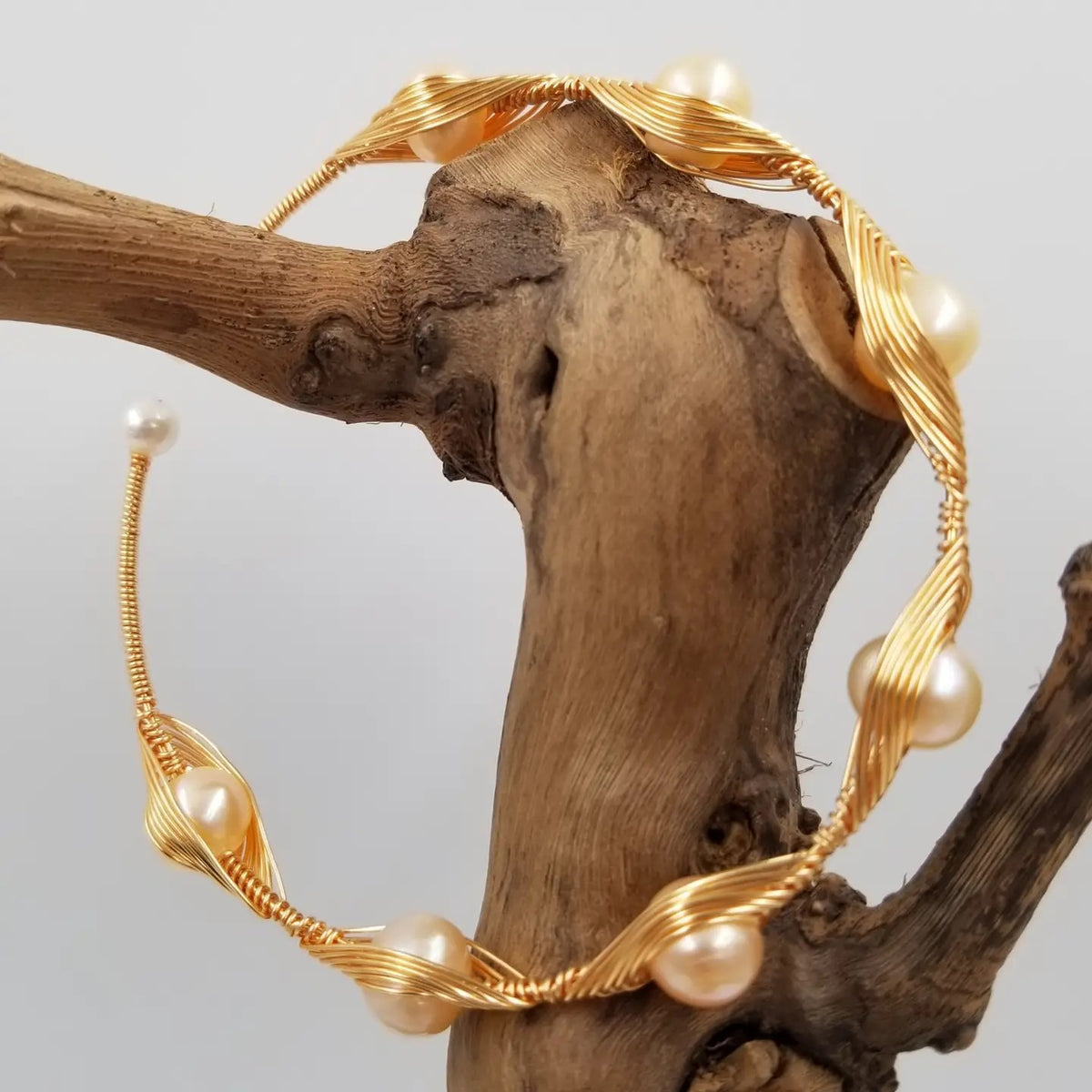 Handmade 14k Multiple Wound Freshwater Pearl Bracelet