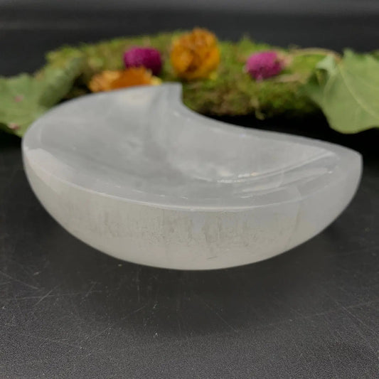 Selenite Moon Bowl