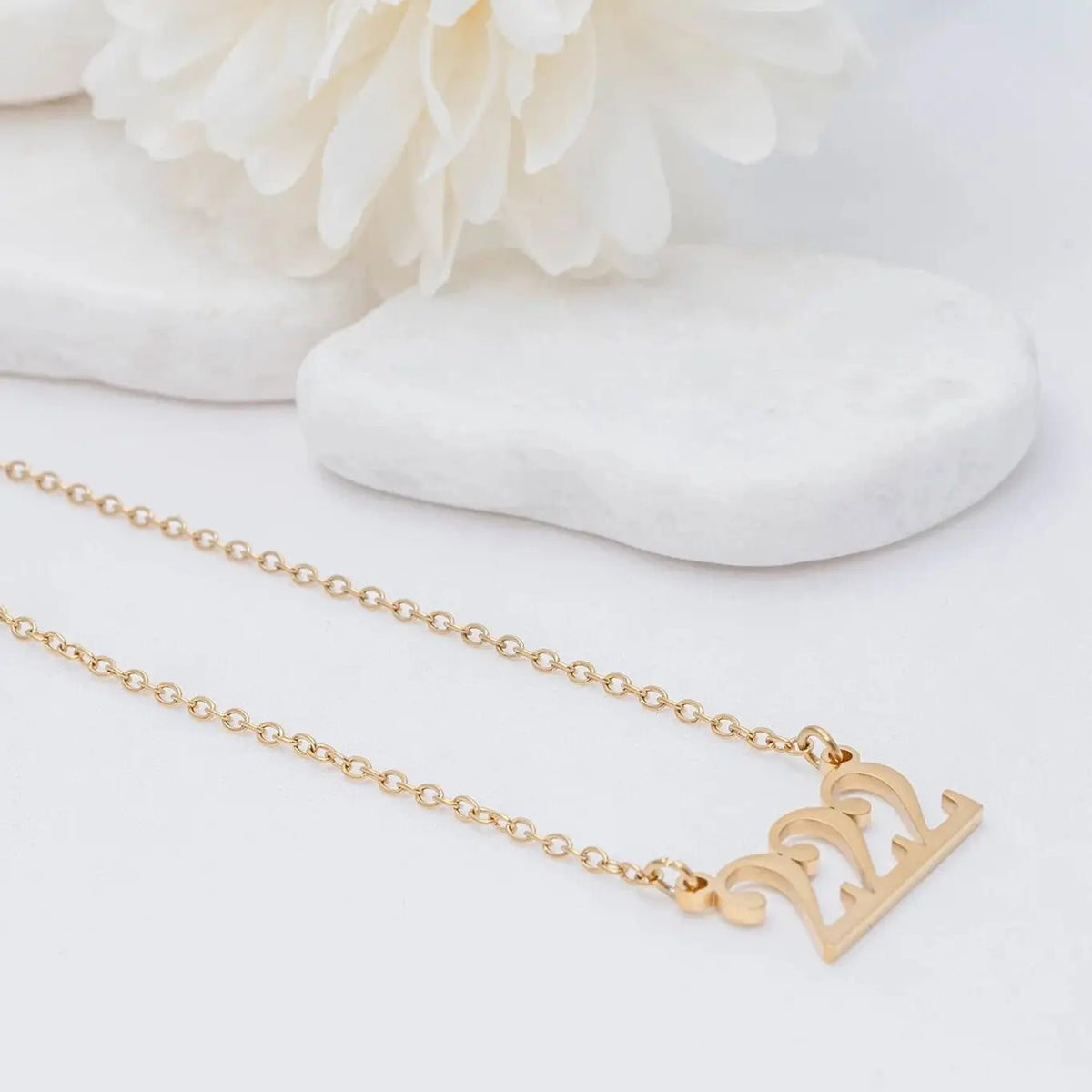 Angel Number Necklace - 18K Gold Pvd Stainless Steel