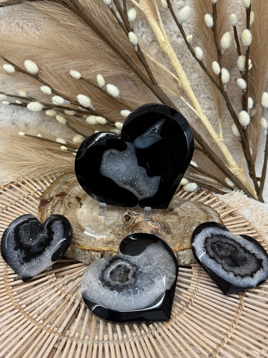 Natural Druzy Black Onyx