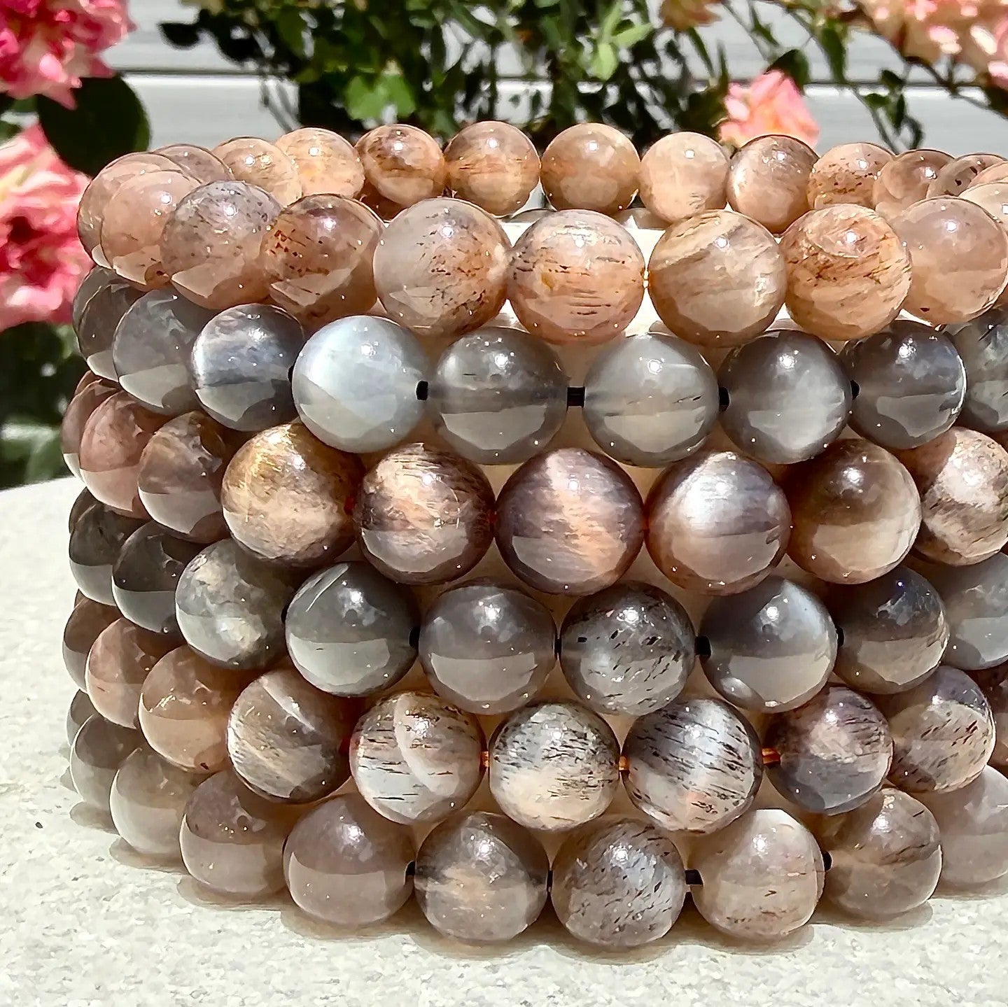 Black Moonstone Bracelet – 8mm