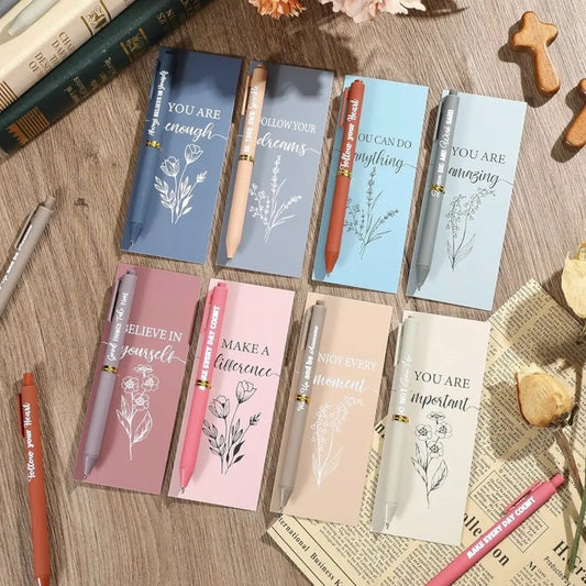 Affirmation Pen and Bookmark Set