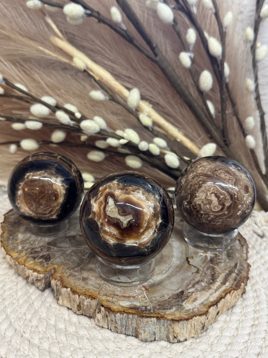 Chocolate Calcite - Spheres
