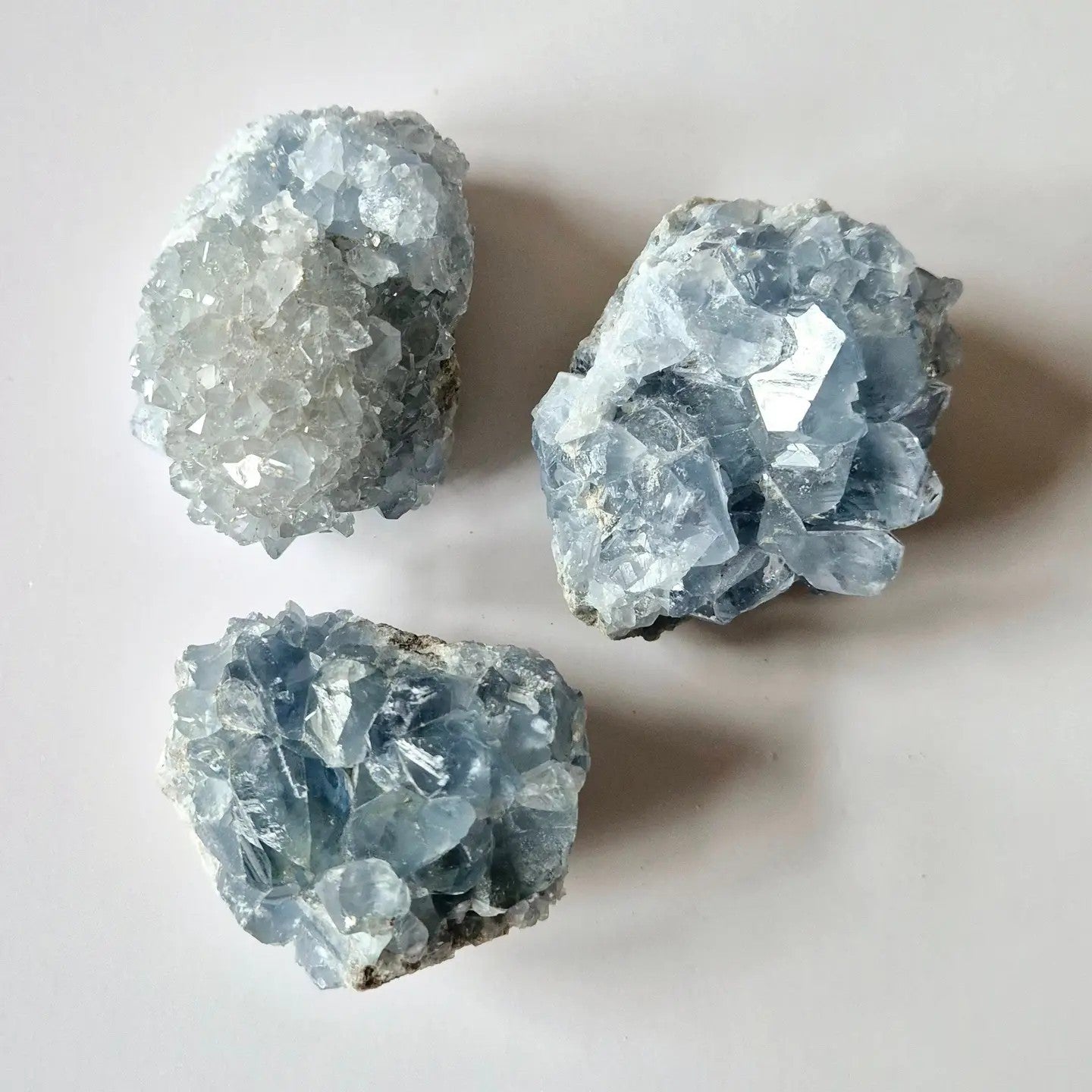 Celestite Druzy Clusters