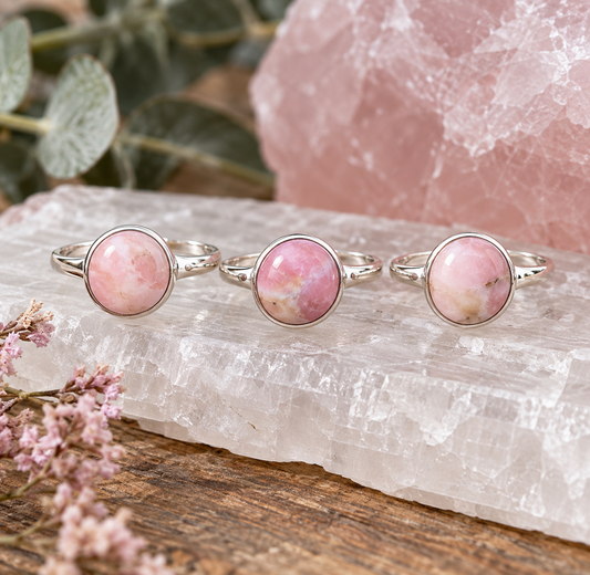 Pink Opal Sterling Silver - Ring