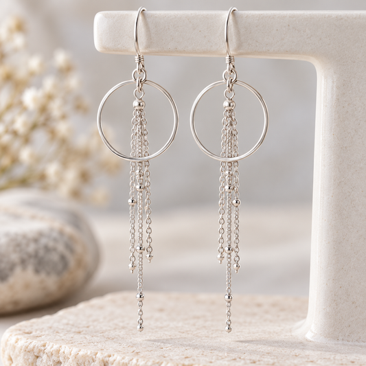 Sun Cascade Sterling Silver - Earrings