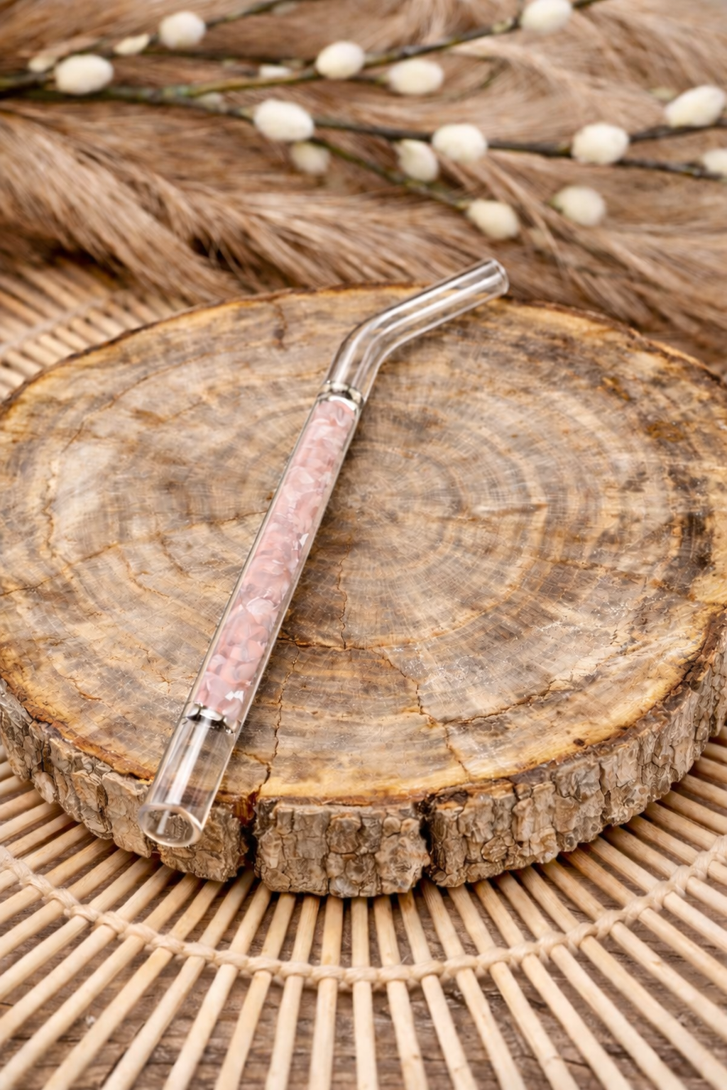 Crystal Infused Glass Straw