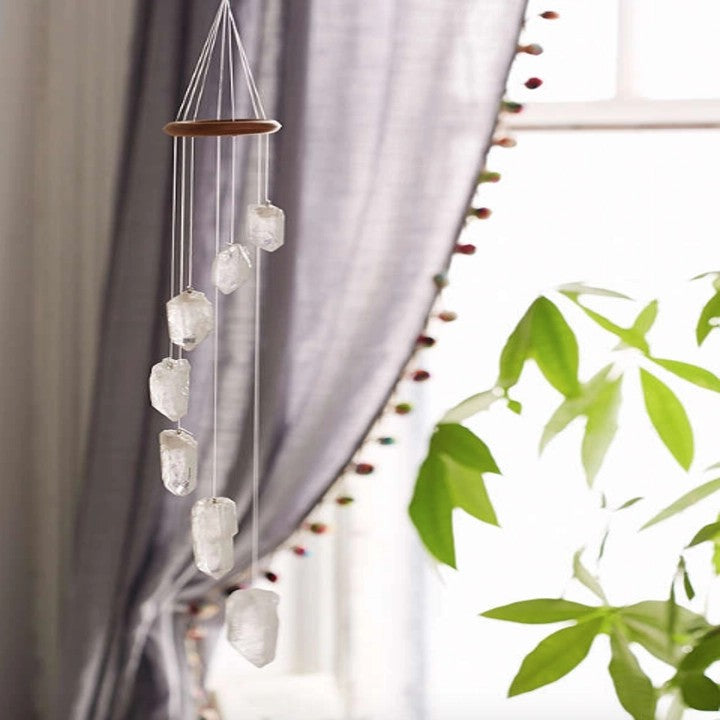 Clear Quartz Crystal Mobile -Chime