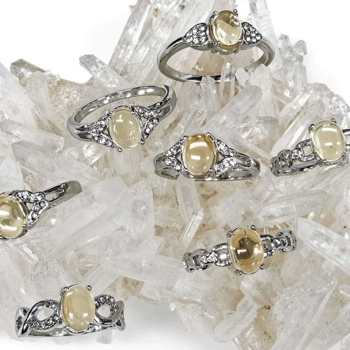 Citrine Stainless Steel Ring