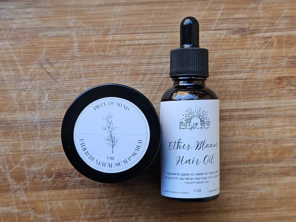 Ether Bloom Hair Oil and Scalp Scrub Bundle