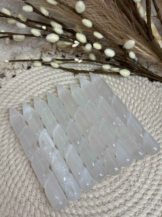 Selenite Massage Spiral Pen