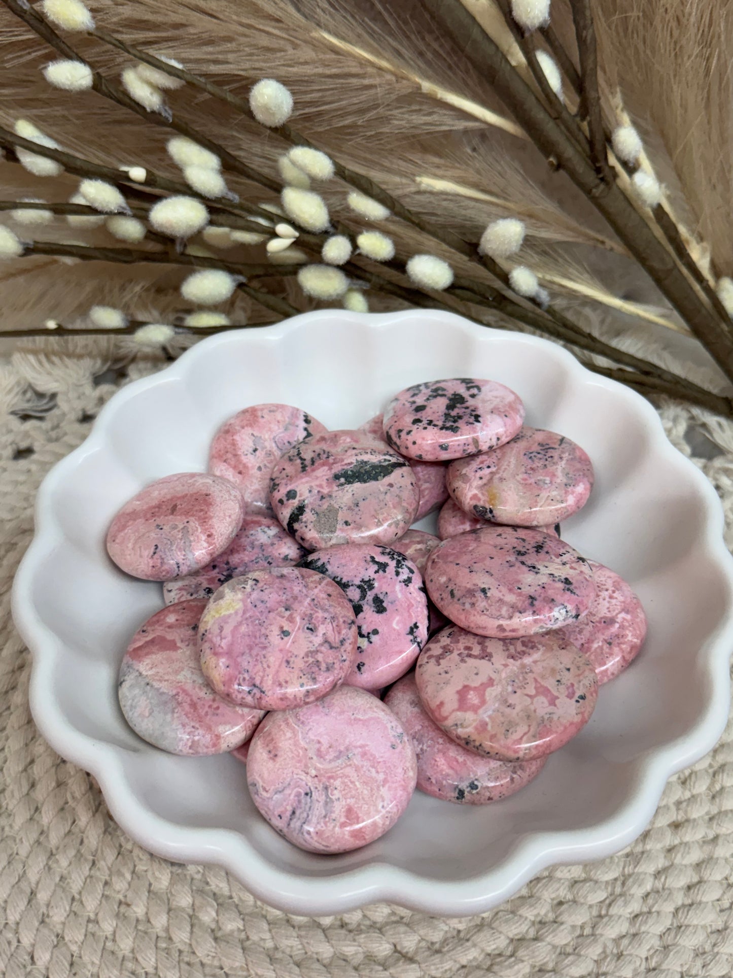 Peruvian Pink Rhodonite Palmstones