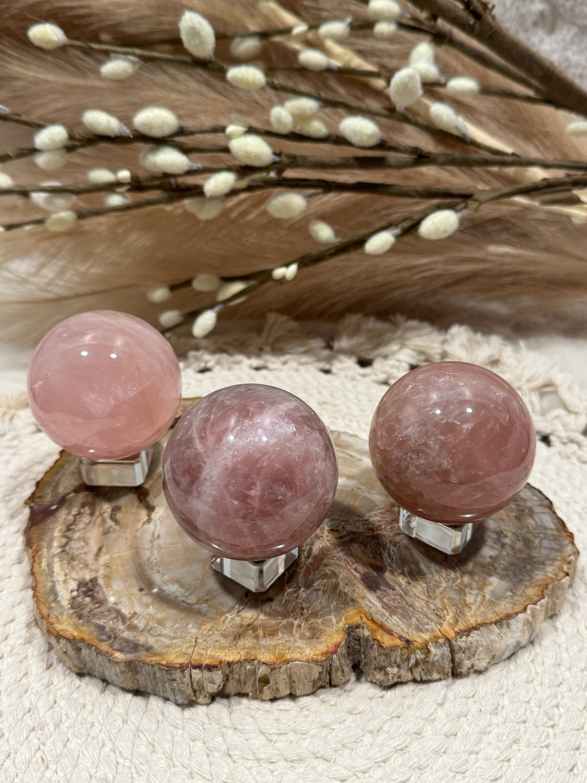 Dark Rose Quartz Sphere