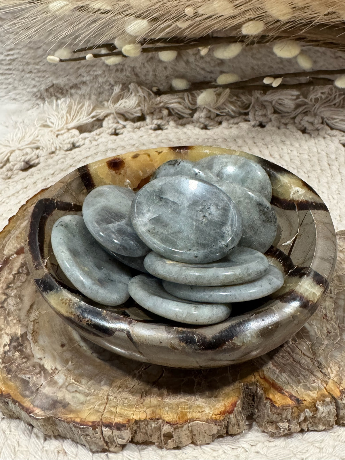 Fire Labradorite Worry Stone