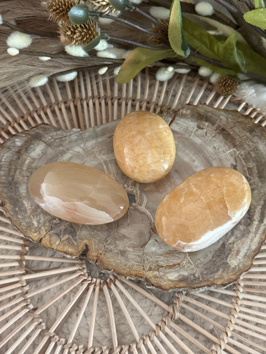 Honey Calcite Palmstone