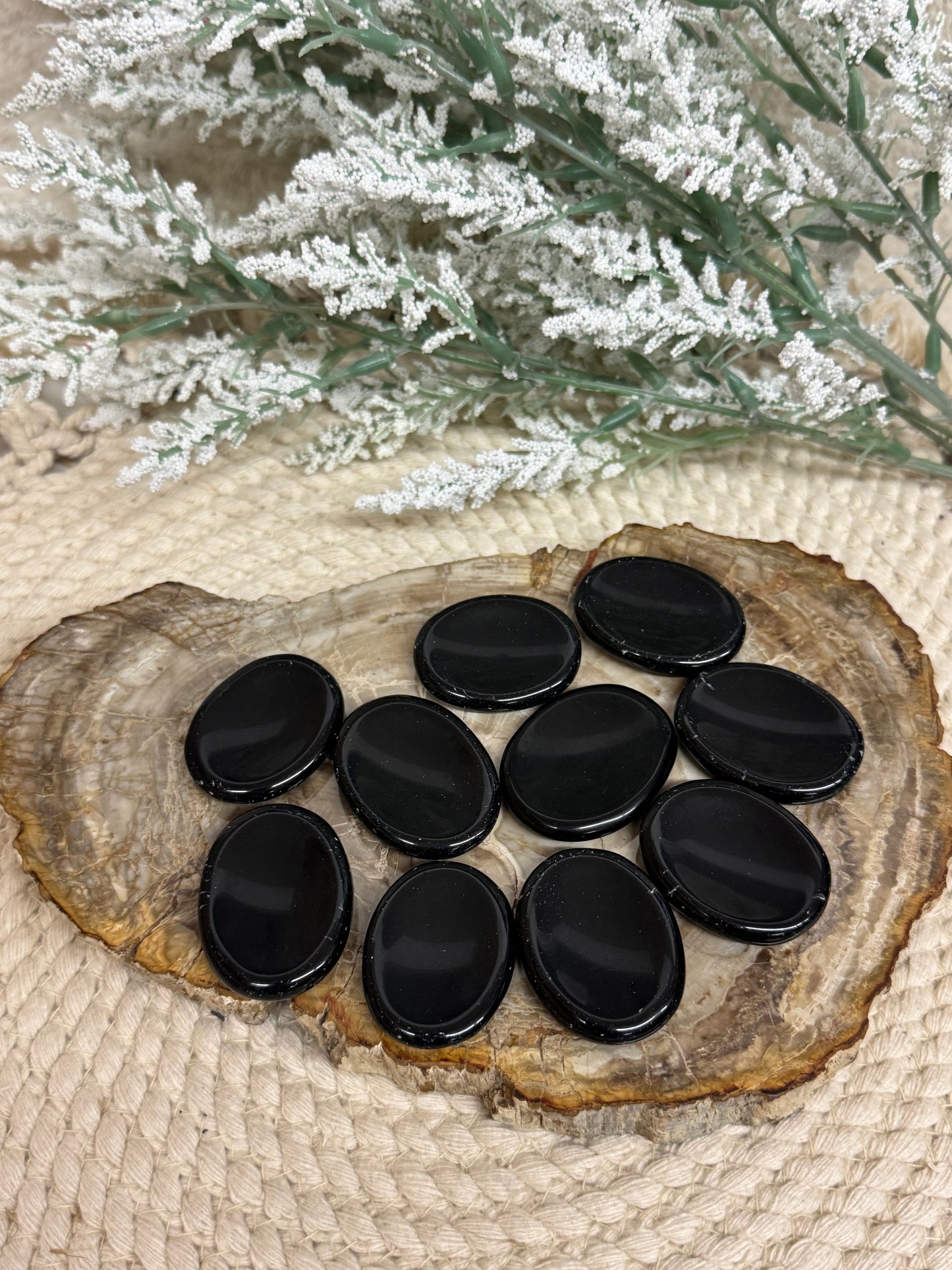Black Obsidian Worry Stone