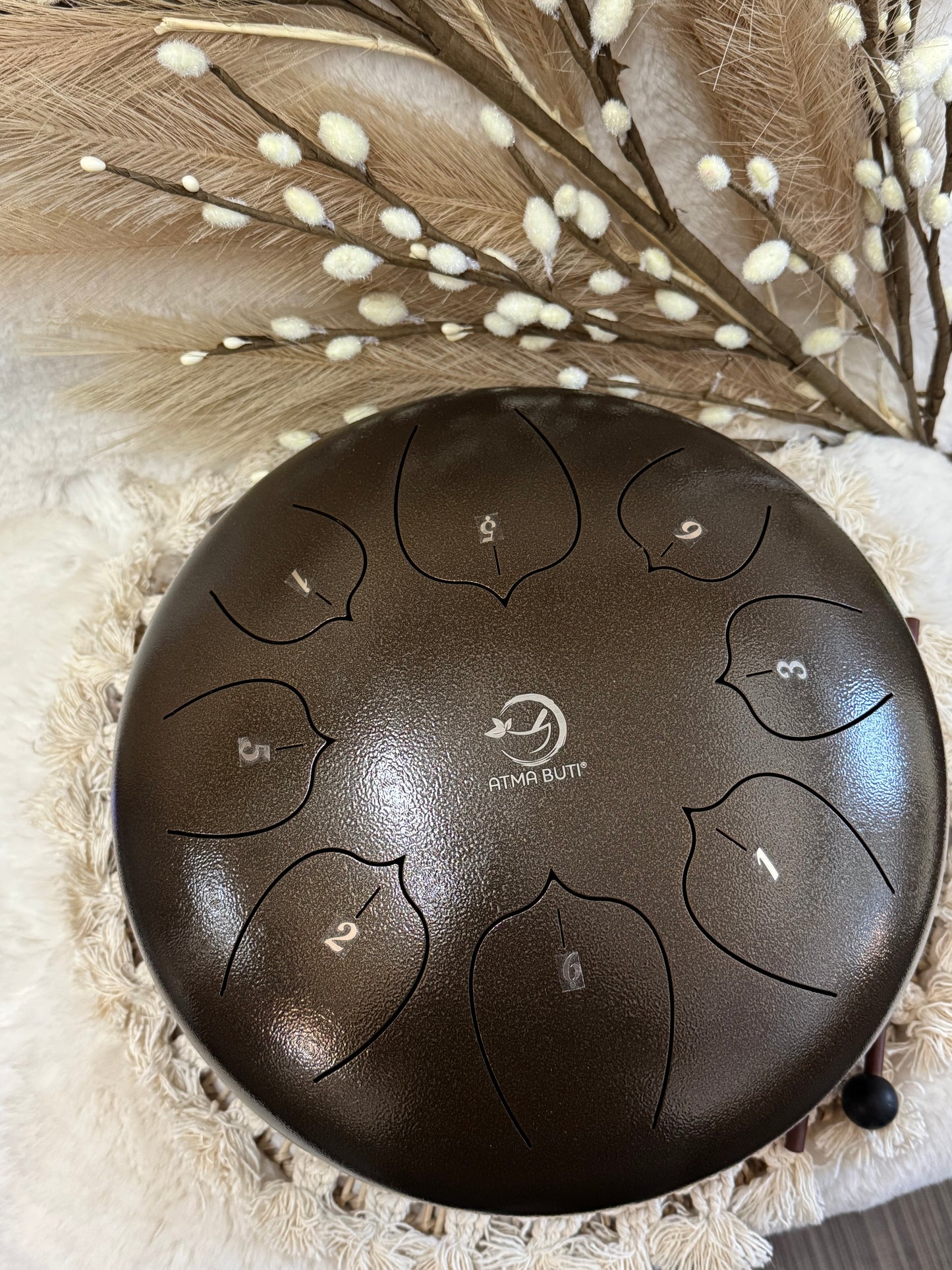 12 Inch Atma Buti Happy Drum with Multi Notes – Copper