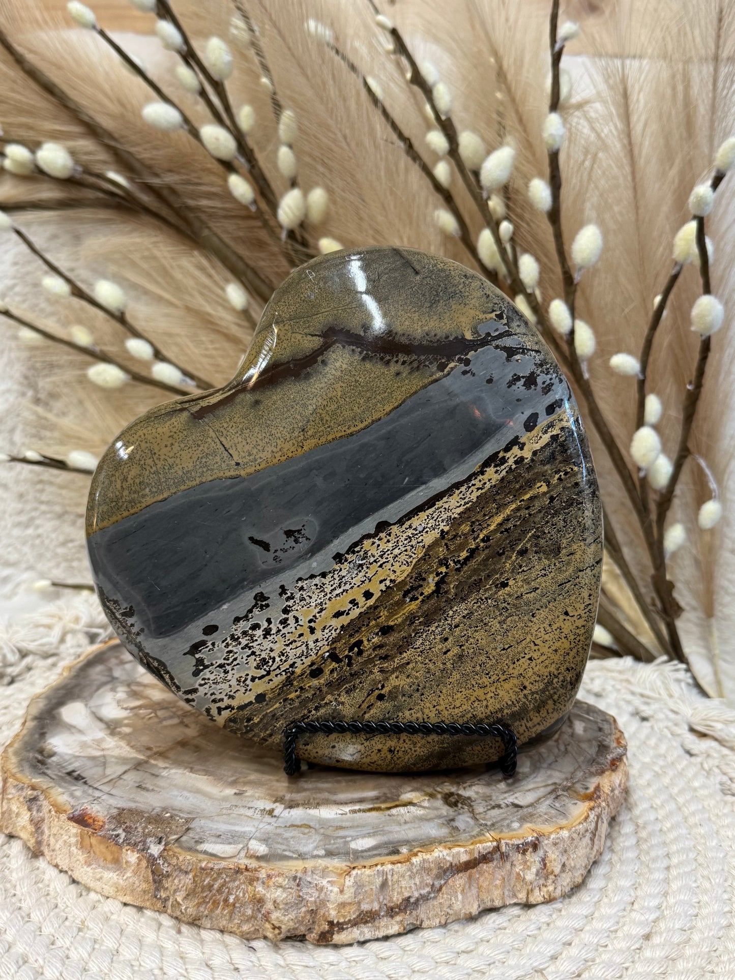 Painting Stone Hearts