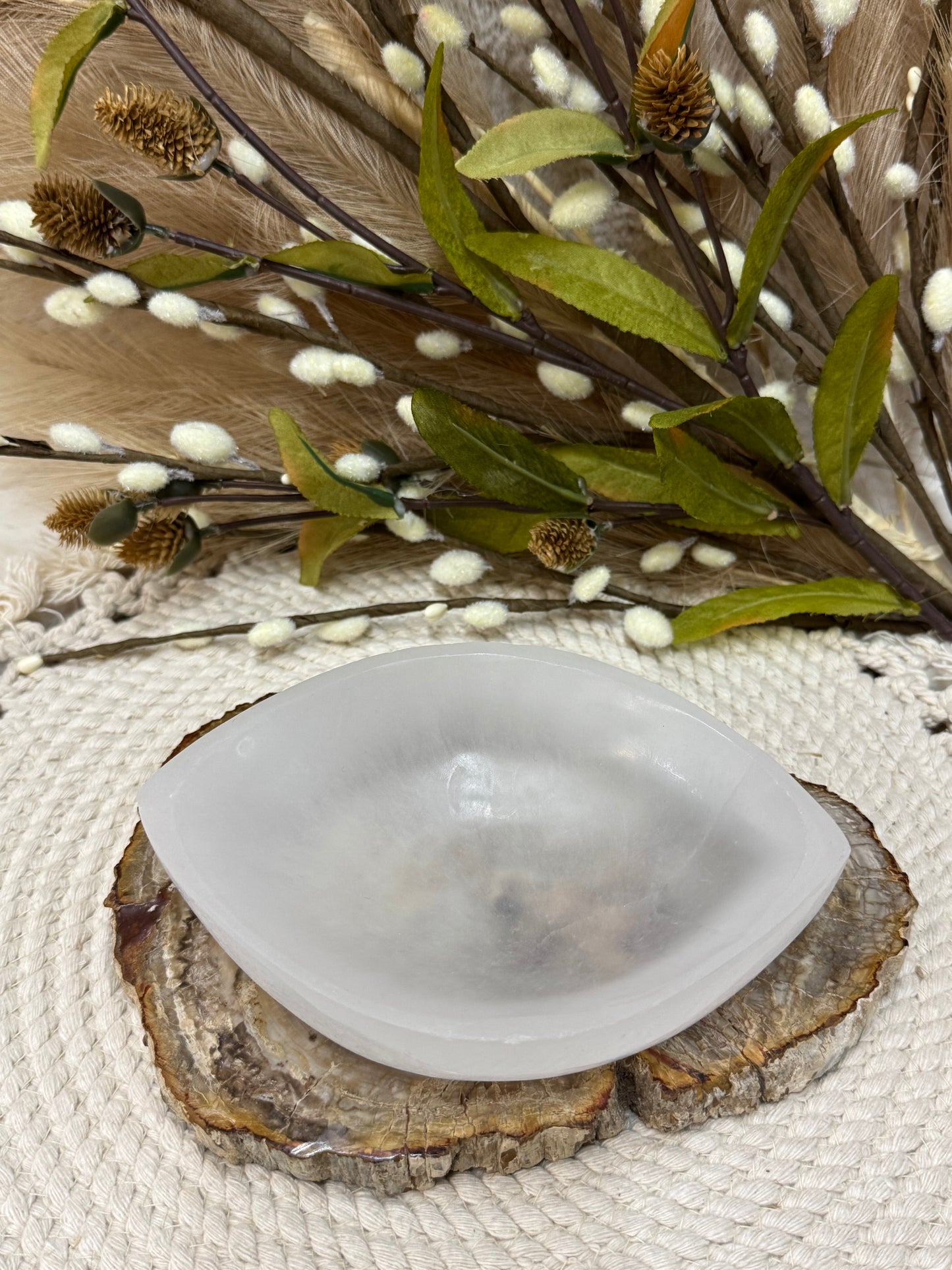 Evil -Eye Selenite Bowl