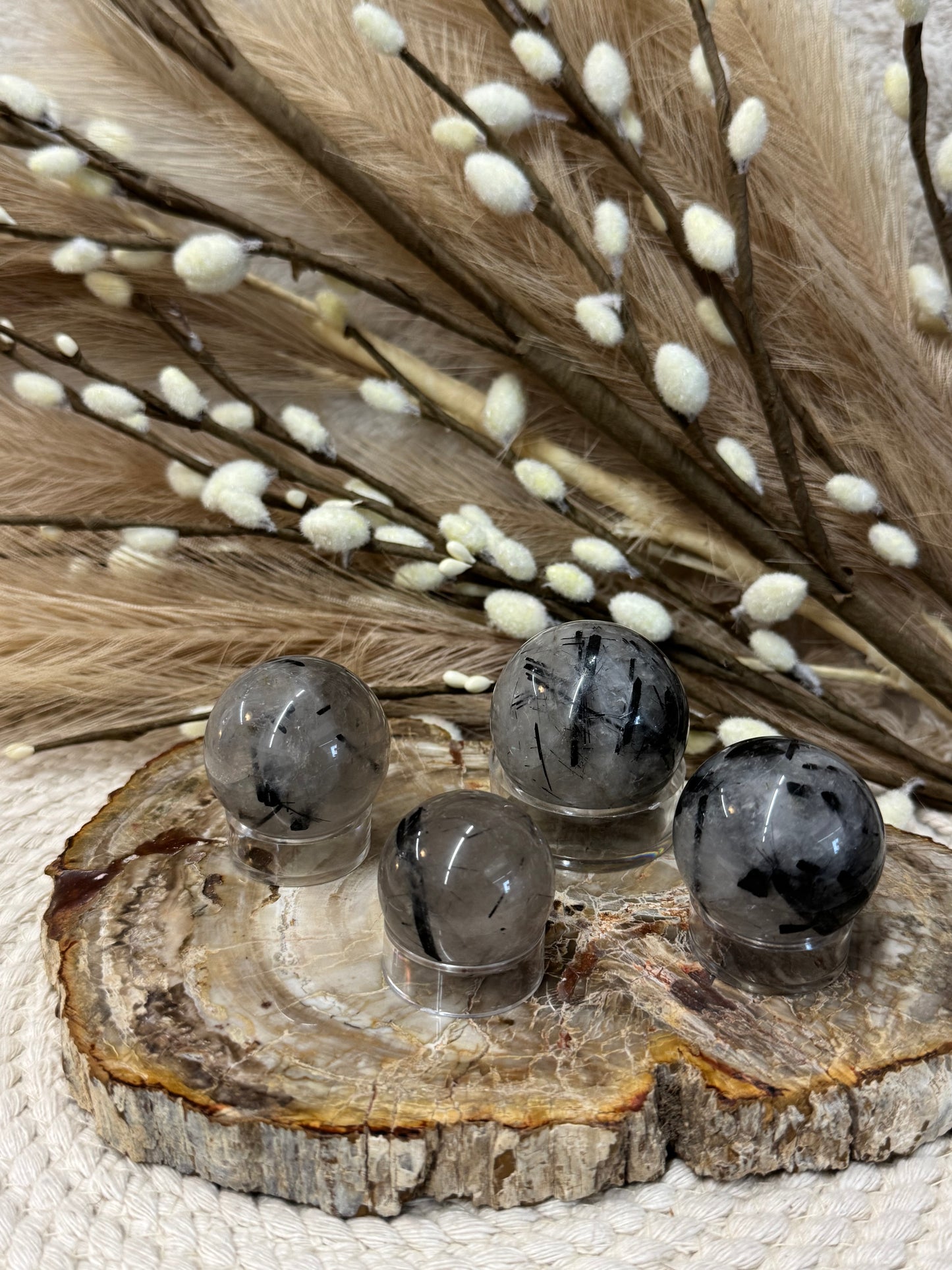Tourmaline Quartz - Spheres