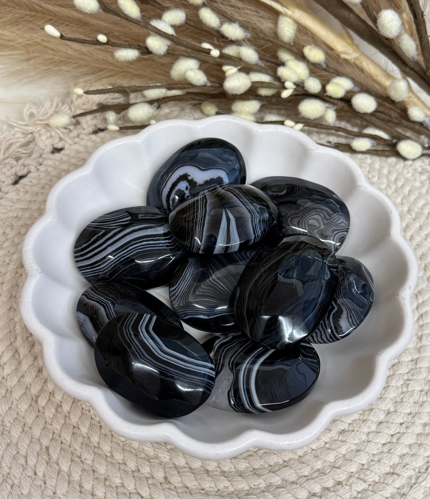 Natural Onyx Palm Stones